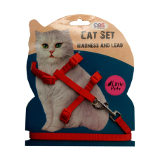 ANS Kedi Göğüs Bel Tasması Kırmızı ANS Kedi Göğüs Bel Tasması Kırmızı