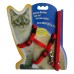 Kedi Göğüs Bel Tasma Takımı Medium Kırmızı 20*32-120 cm
