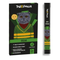Tail & Paws OSCAR Stress Önleyici Tavuklu Şekersiz Krema Kedi Ödül Maması 15gr (5&#039;li)