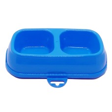 Markapet İkili Plastik Mama Ve Su Kabı 200 + 200 Ml Mavi