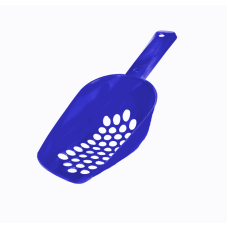 Kedi Tuvalet Kum Küreği Ağır Plastik Elekli 30 cm Mavi