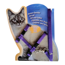 Kedi Göğüs Bel Tasma Takımı Medium Mor 20*32-120 cm Kedi Göğüs Bel Tasma Takımı Medium Mor 20*32-120 cm