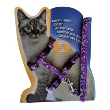 Atlantik Desenli Kedi Göğüs Bel Tasması 20*32 cm Mor Atlantik Desenli Kedi Göğüs Bel Tasması 20*32 cm Mor