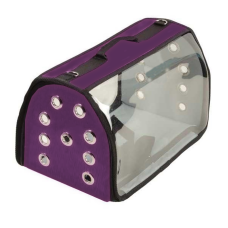 Markapet  Şeffaf Flybag Kedi Köpek Taşıma Çantası 25*25*40 cm Mor