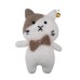 Köpek Oyuncağı Kahverengi Papyonlu Beyaz Kedi 9 cm-16 cm Köpek Oyuncağı Kahverengi Papyonlu Beyaz Kedi 9 cm-16 cm