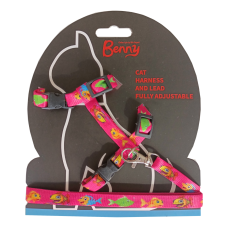 Markapet Kırmızı Nemo Desenli Kedi Göğüs Tasması + Gezdirme Kayışı 110 cm Markapet Kırmızı Nemo Desenli Kedi Göğüs Tasması + Gezdirme Kayışı 110 cm