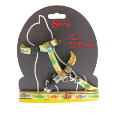 Markapet Sarı Yeşil Nemo Desenli Kedi Göğüs Tasması + Gezdirme Kayışı 110 cm Markapet Sarı Yeşil Nemo Desenli Kedi Göğüs Tasması + Gezdirme Kayışı 110 cm