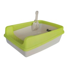 Kedi Tuvalet Kum Kabı 50/37/13.5 cm Neon Sarı + Kürek Hediye