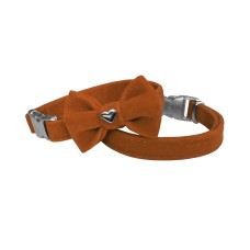 Markapet Kadife Papyonlu Kedi Boyun Tasması 20-32 cm Kremit Markapet Kadife Papyonlu Kedi Boyun Tasması 20-32 cm Kremit