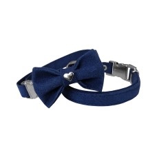 Markapet Kadife Papyonlu Kedi Boyun Tasması 20-32 cm Lacivert Markapet Kadife Papyonlu Kedi Boyun Tasması 20-32 cm Lacivert