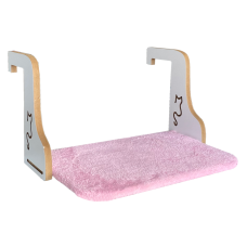 Ahşap Kedi Kalorifer Peteği Radyatör Yatağı 32 cm x 50 cm Pembe ( 15 kg )