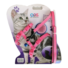 Çizgi İşlemeli Kedi Göğüs Bel Tasması Dokuma Pembe 20 * 32 cm Çizgi İşlemeli Kedi Göğüs Bel Tasması Dokuma Pembe 20 * 32 cm