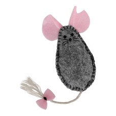 Kedi Oyuncağı Pembe Kulaklı Keçe Fare 6-11-20 cm Gri-Pembe Kedi Oyuncağı Pembe Kulaklı Keçe Fare 6-11-20 cm Gri-Pembe