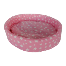 Yıldız Desenli Sünger Kedi Köpek Yatağı 10 cm x 42 cm Pembe