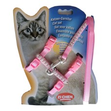 Atlantik Taşlı Kedi Göğüs Bel Tasması 20*32 cm Pembe Atlantik Taşlı Kedi Göğüs Bel Tasması 20*32 cm Pembe