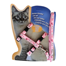 Atlantik Desenli Kedi Göğüs Bel Tasması 20*32 cm Pembe Atlantik Desenli Kedi Göğüs Bel Tasması 20*32 cm Pembe