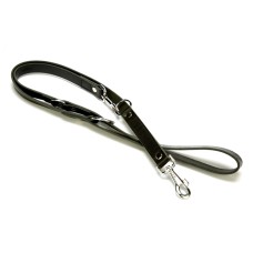 Doggie Ayarlanabilir Seri Premium Deri Köpek Gezdirme Kayışı 2 x 12-90 cm Siyah