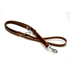 Doggie Ayarlanabilir Seri Premium Deri Köpek Gezdirme Kayışı 1,5 x 12-90 cm Kahverengi