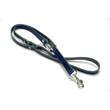 Doggie Ayarlanabilir Seri Premium Deri Köpek Gezdirme Kayışı 1,5 x 12-90 cm Mavi