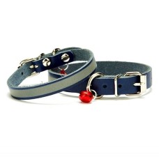 Reflektörlü Yavru Köpek Tasması 1,5 * 29 cm Mavi X Large