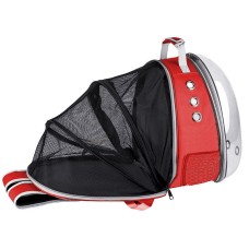 Markapet Astronot Fileli Kırılmaz Kedi Taşıma Çantası 30*32*45 cm Kırmızı