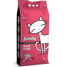 Sandy Sodyum Bentonit Ultra Topaklaşan Bebek Pudralı Doğal Kedi Kumu 10 Kg