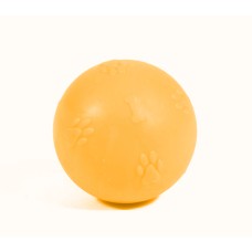 CCA Termoplastik Pati Desenli Sert Köpek Oyun Topu 6 cm Sarı CCA Termoplastik Pati Desenli Sert Köpek Oyun Topu 6 cm Sarı