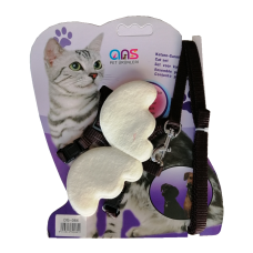 Ans Kanatlı Melek Kedi Göğüs Bel Tasması 20*32 cm Siyah Beyaz Ans Kanatlı Melek Kedi Göğüs Bel Tasması 20*32 cm Siyah Beyaz