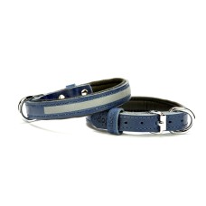 Doggie Konforlu Reflektörlü Deri Köpek Tasması 1,5x25-30 cm Mavi Doggie Konforlu Reflektörlü Deri Köpek Tasması 1,5x25-30 cm Mavi