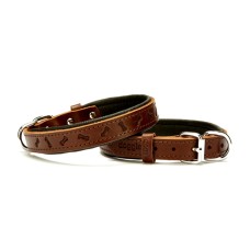 Doggie Kemik Desenli Deri Köpek Boyun Tasması 2x35x40 cm Kahverengi Doggie Kemik Desenli Deri Köpek Boyun Tasması 2x35x40 cm Kahverengi