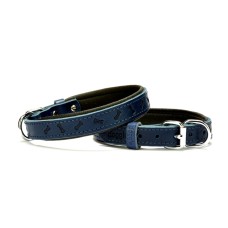 Doggie Kemik Desenli Deri Köpek Boyun Tasması 2x30x35 cm Mavi Doggie Kemik Desenli Deri Köpek Boyun Tasması 2x30x35 cm Mavi