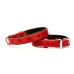 Doggie Pati Desenli Deri Köpek Boyun Tasması 2x35x40 cm Kırmızı