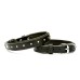 Doggie Konforlu Deri Swarovski Kristal Taşlı Köpek Boyun Tasması 2 x 28-34 cm Siyah