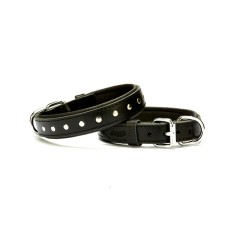 Doggie Deri Rivetli Köpek Tasması 2,5x37-45 cm Siyah