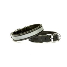 Doggie Konforlu Reflektörlü Deri Köpek Tasması 2,5x37-45 cm Siyah Doggie Konforlu Reflektörlü Deri Köpek Tasması 2,5x37-45 cm Siyah