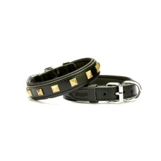 Doggie Piramit Metal İşlemeli Deri Köpek Boyun Tasması 3,5x47x55 cm Siyah Doggie Piramit Metal İşlemeli Deri Köpek Boyun Tasması 3,5x47x55 cm Siyah