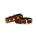 Doggie Piramit Metal İşlemeli Deri Köpek Boyun Tasması 3,5x47x55 cm Kahverengi
