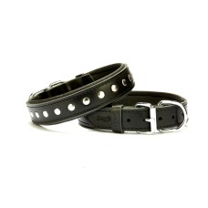 Doggie Deri Rivetli Köpek Tasması 3x42-50 cm Siyah