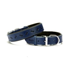 Doggie Kemik Desenli Deri Köpek Boyun Tasması 3x42x50 cm Mavi Doggie Kemik Desenli Deri Köpek Boyun Tasması 3x42x50 cm Mavi