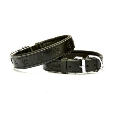 Doggie Pati Desenli Deri Köpek Boyun Tasması 3x42x50 cm Siyah Doggie Pati Desenli Deri Köpek Boyun Tasması 3x42x50 cm Siyah