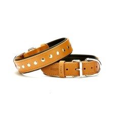 Doggie Deri Rivetli Köpek Tasması 3,5x47-55 cm Kamel