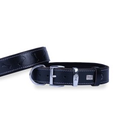 Doggie Kemik Desenli Deri Köpek Boyun Tasması 3,5x52x60 cm Siyah Doggie Kemik Desenli Deri Köpek Boyun Tasması 3,5x52x60 cm Siyah