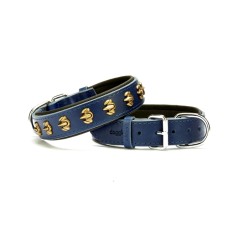 Doggie Pençe Metal İşlemeli Deri Köpek Boyun Tasması 3,5x47x55 cm Mavi Doggie Pençe Metal İşlemeli Deri Köpek Boyun Tasması 3,5x47x55 cm Mavi