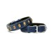 Doggie Pençe Metal İşlemeli Deri Köpek Boyun Tasması 3,5x47x55 cm Mavi