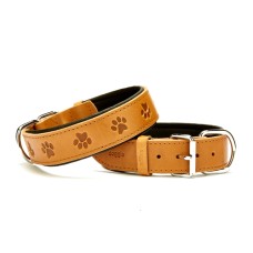 Doggie Pati Desenli Deri Köpek Boyun Tasması 4x47x55 cm Kamel Doggie Pati Desenli Deri Köpek Boyun Tasması 4x47x55 cm Kamel