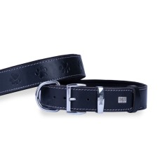 Doggie Pati Desenli Deri Köpek Boyun Tasması 3,5x52x60 cm Siyah Doggie Pati Desenli Deri Köpek Boyun Tasması 3,5x52x60 cm Siyah