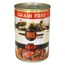Ans Tahılsız Parça Sığır Etli Kedi Konserve Mama 415 gr Ans Tahılsız Parça Sığır Etli Kedi Konserve Mama 415 gr