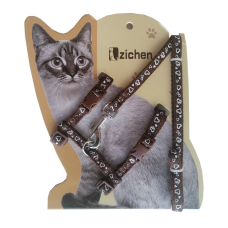 Atlantik Siyah Kalp Desenli Kedi Göğüs Bel Tasması 20*32 cm Atlantik Siyah Kalp Desenli Kedi Göğüs Bel Tasması 20*32 cm