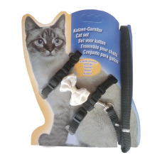 Atlantik Papyonlu Siyah Kedi Göğüs Bel Tasması 20*32 cm Atlantik Papyonlu Siyah Kedi Göğüs Bel Tasması 20*32 cm