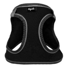 Üç Kilitli Sportif Kedi Köpek Göğüs Tasması 20-24 cm XXX-Small Siyah